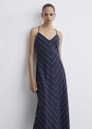 Striped lyocell dress