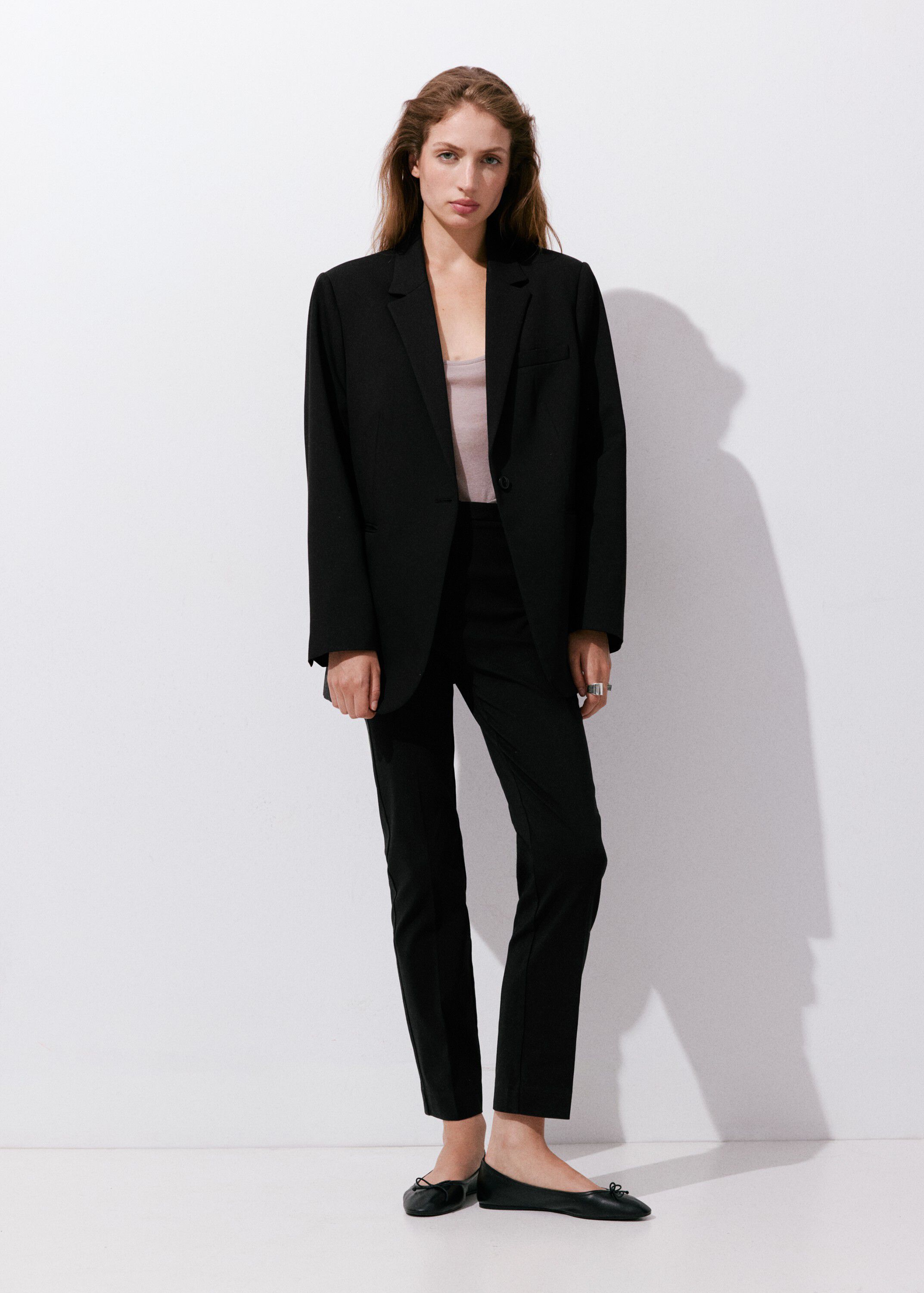 Straight-cut crop trousers