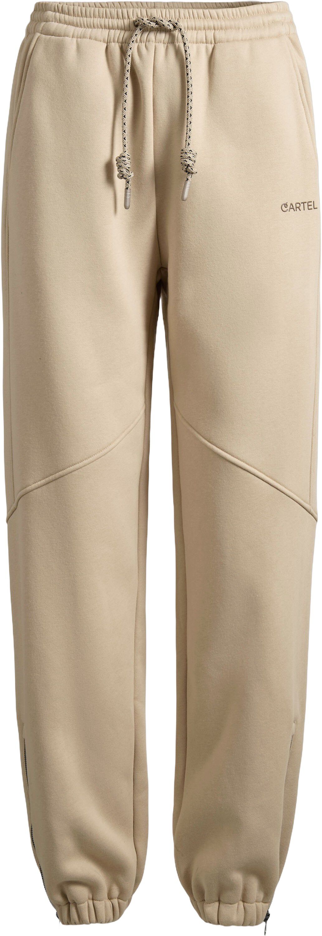 Horizon joggers med lynl&aring;s - Sand