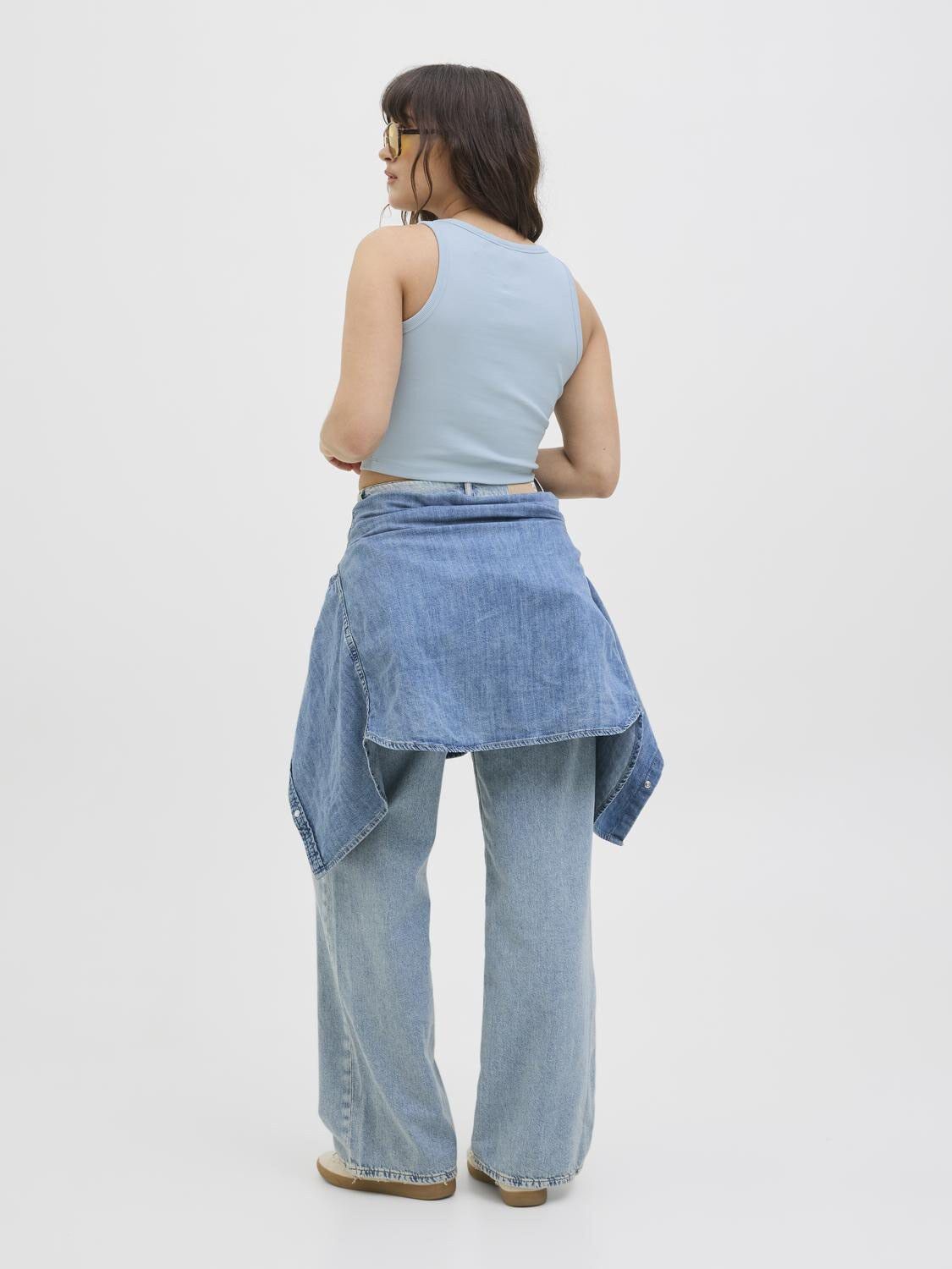 JXFALLON STR SL EMB RIB TOP JRS