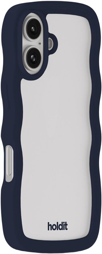 Wavy Case iPhone 16 Midnight Blue/Transparent