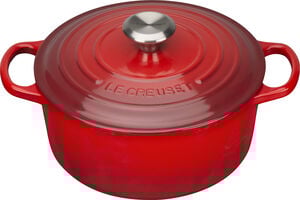 Rund støbejernsgryde 4,2L Cerise