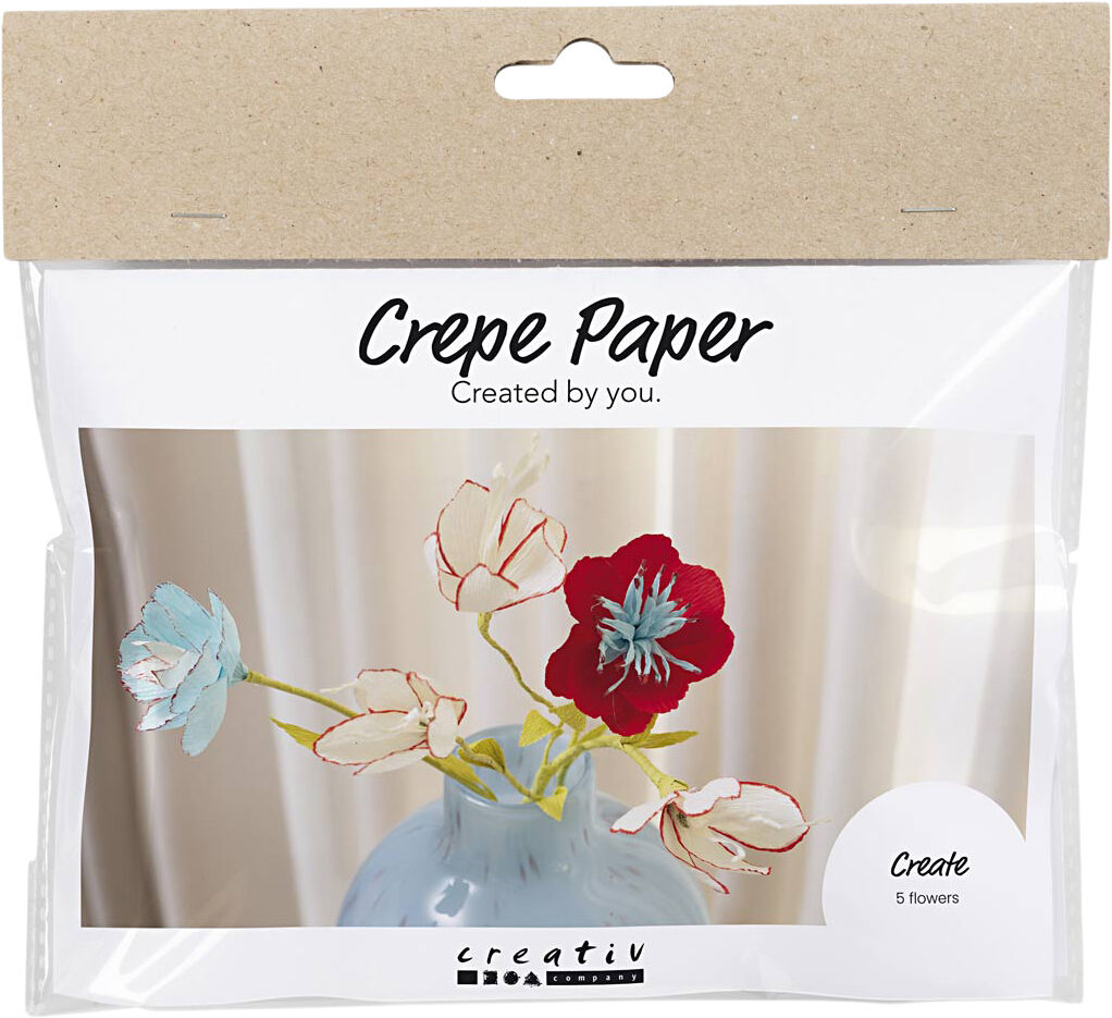 Mini DIY Kit Crepepapir, Crepeblomster