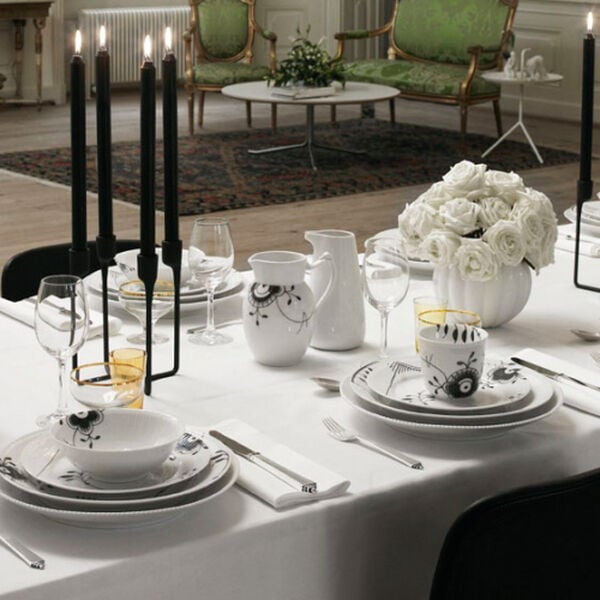 Sort Mega Riflet 22 cm. tallerken