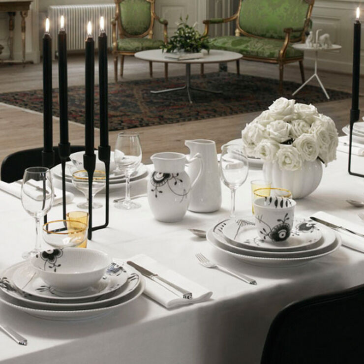 Sort Mega Riflet 22 cm. tallerken