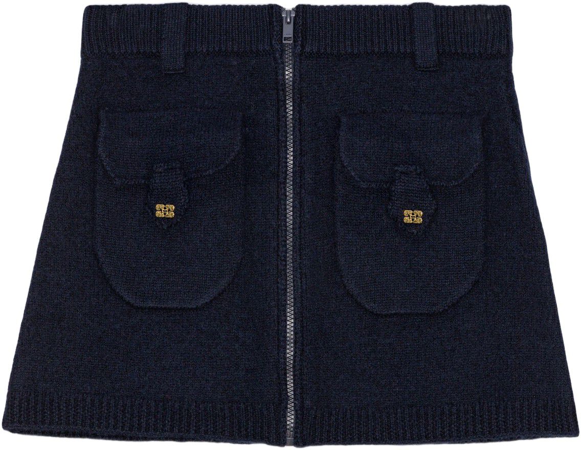 Boiled Wool Mini Skirt