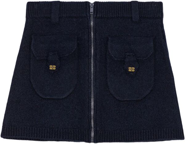 Boiled Wool Mini Skirt