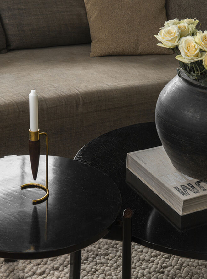 Passage Lounge Table, Ø50, Dark Lac