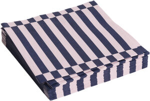 Pattern Napkins-Set of 20 Lunch-Light pink and dark blue pillar stripe