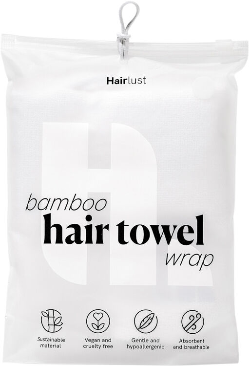 Bamboo Hair Towel Wrap White
