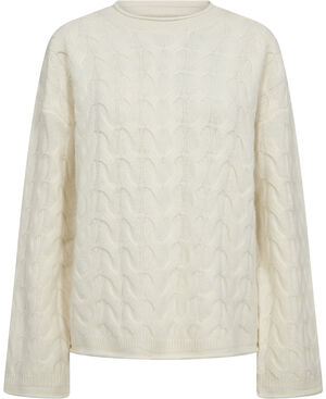 Myrna 5 Langærmede striksweater - 100% Uld RWS
