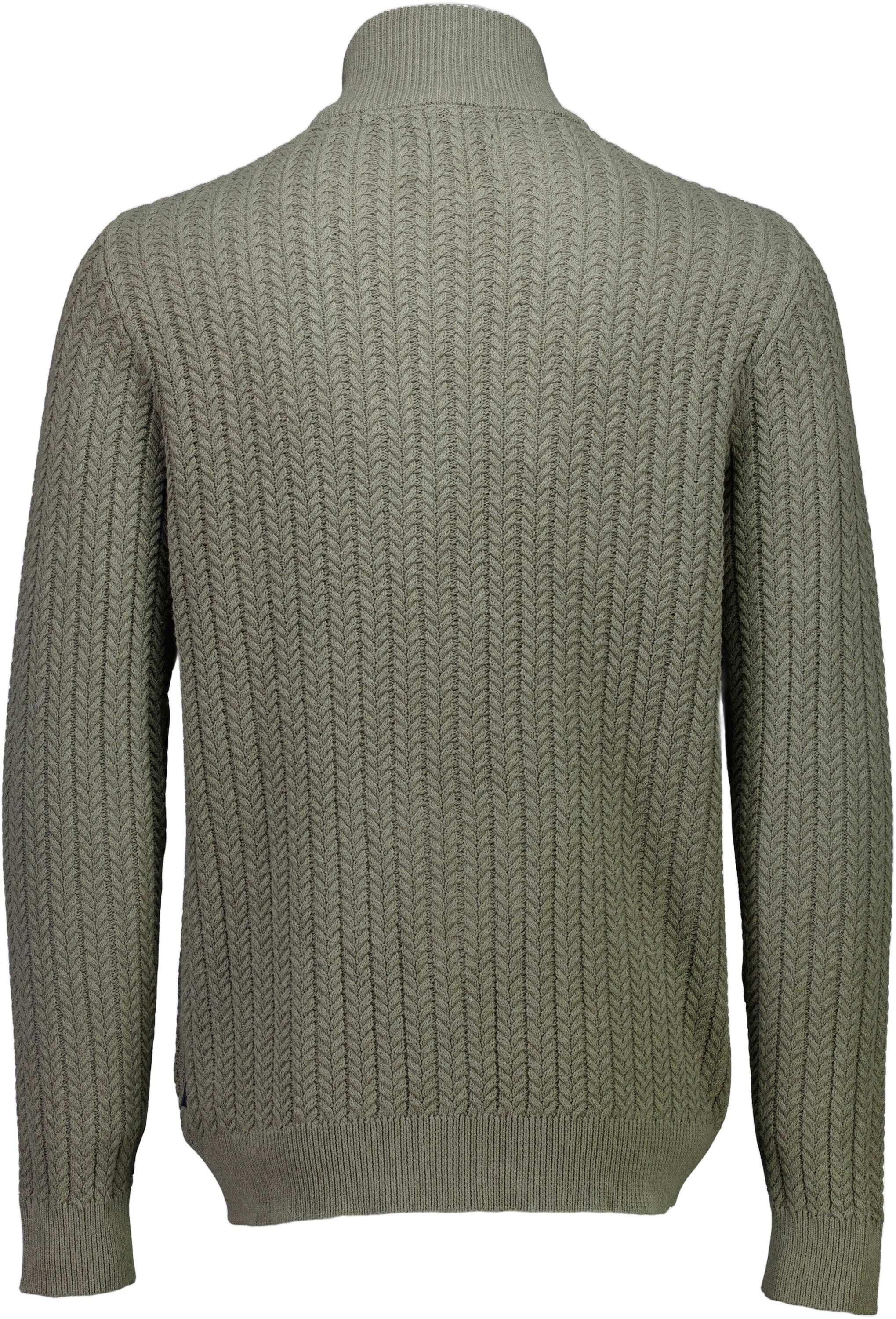 Recycle cabel knit half zip