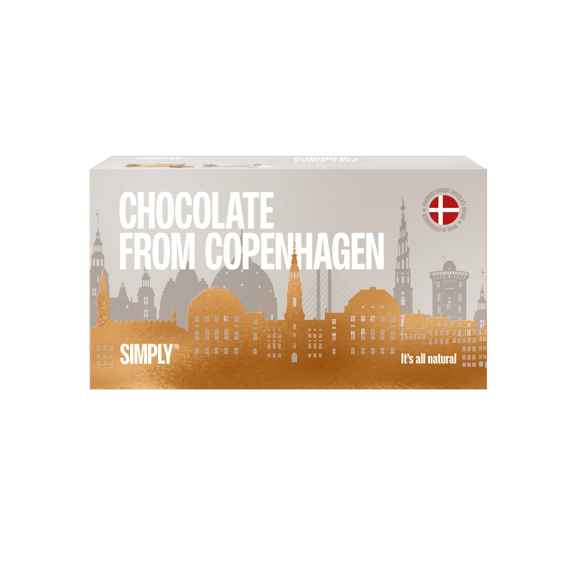 Simply&reg; CHOCOLATE FROM COPENHAGEN chokolade&aelig;ske (180g)