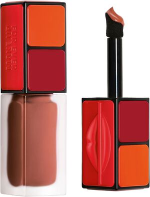 En multifunktionel flydende blush til kinder, l&aelig;ber og &oslash;jne, uden afsm