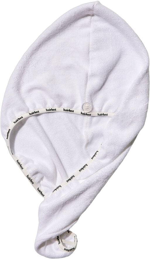Bamboo Hair Towel Wrap, White
