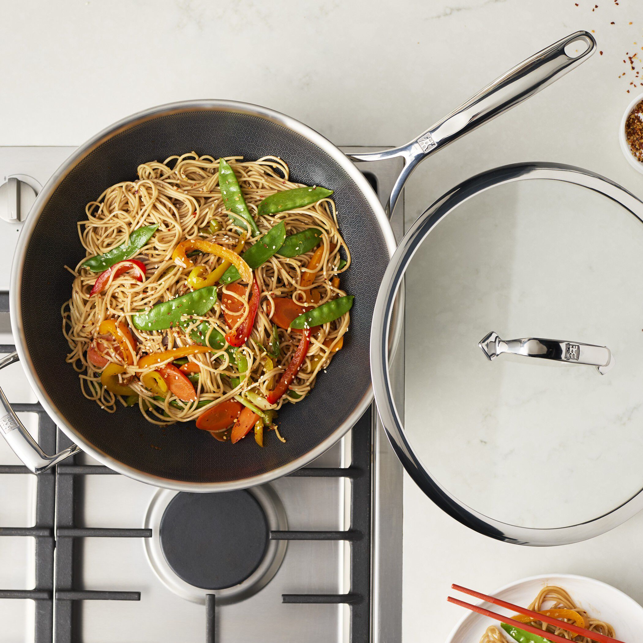 Wok 30 cm, 18/10 stainless steel