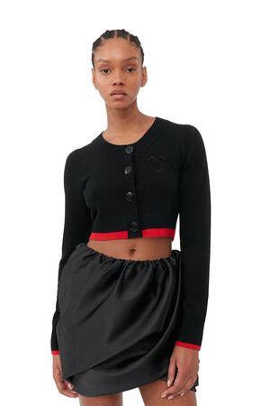 Cropped O-neck Cardigan