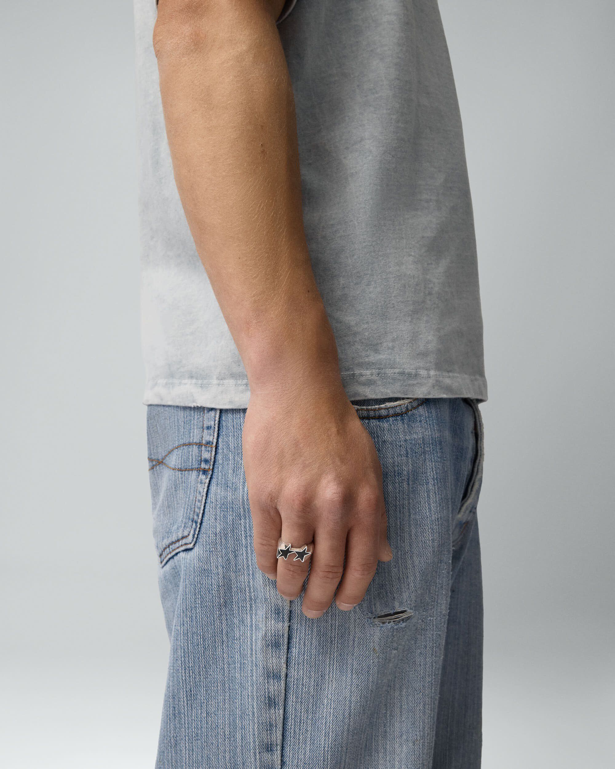 Icon Black Enameled Single Ring