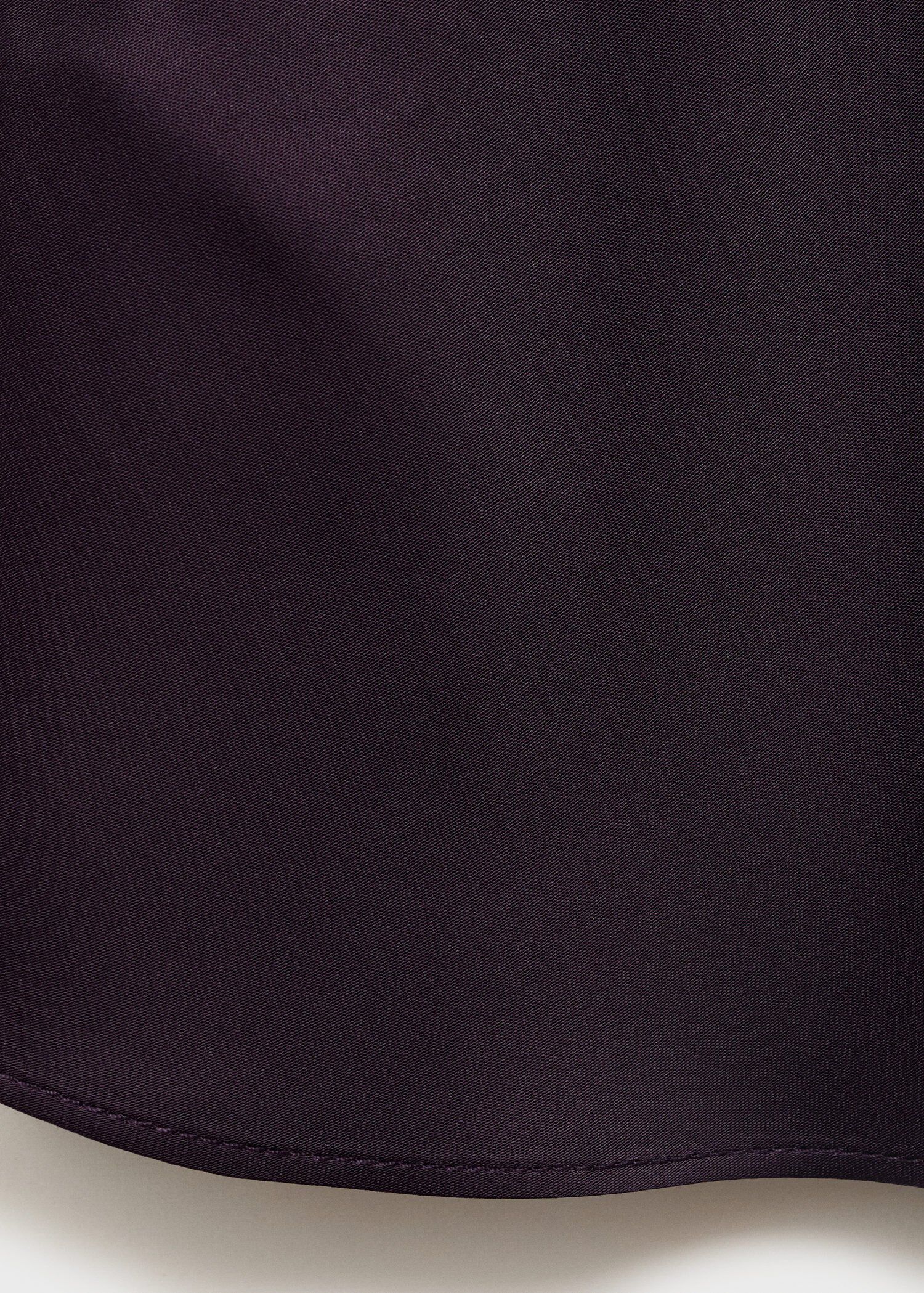 Satin blouse with draped neck