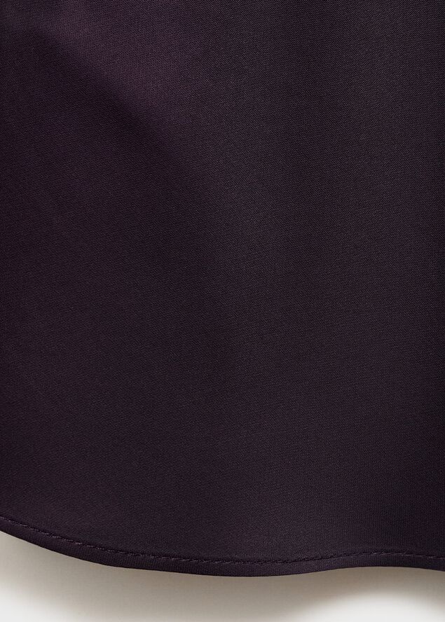 Satin blouse with draped neck