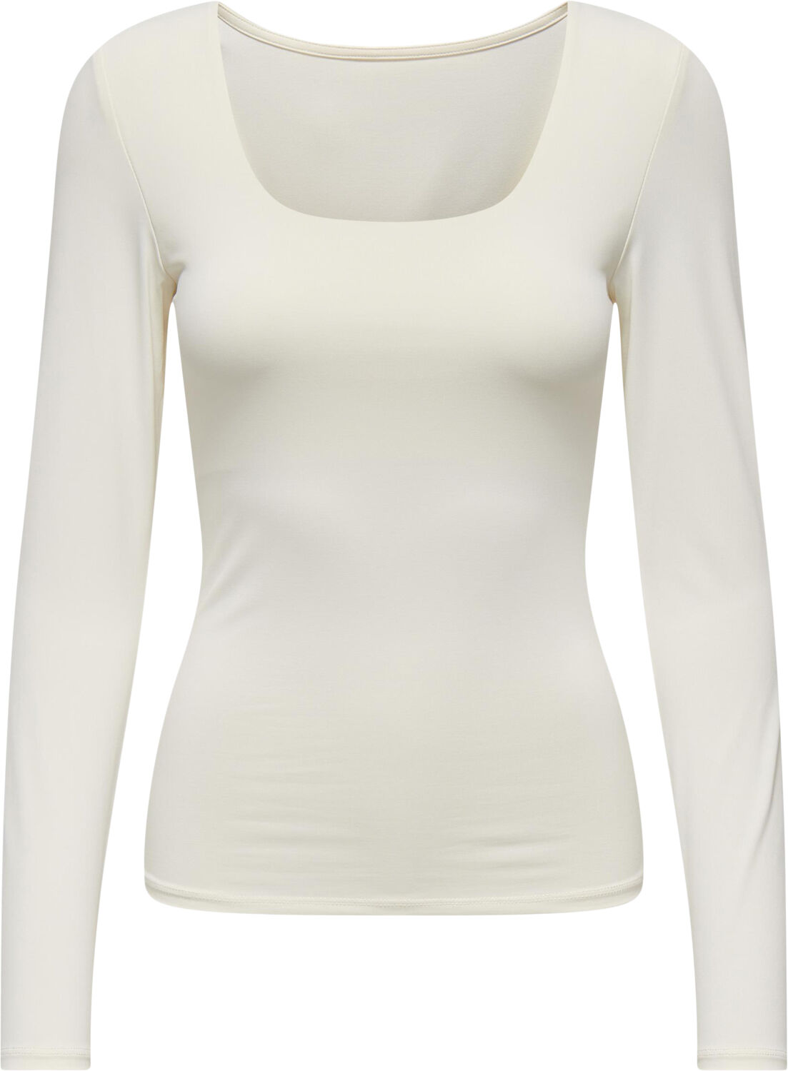 ONLEA L/S 2-WAY DEEP NECK TOP JRS