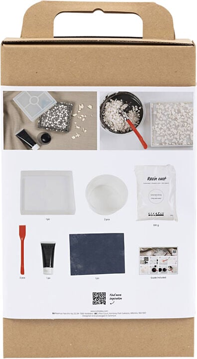 DIY Kit Resin Støbning, Firkantet bakke med terrazzo