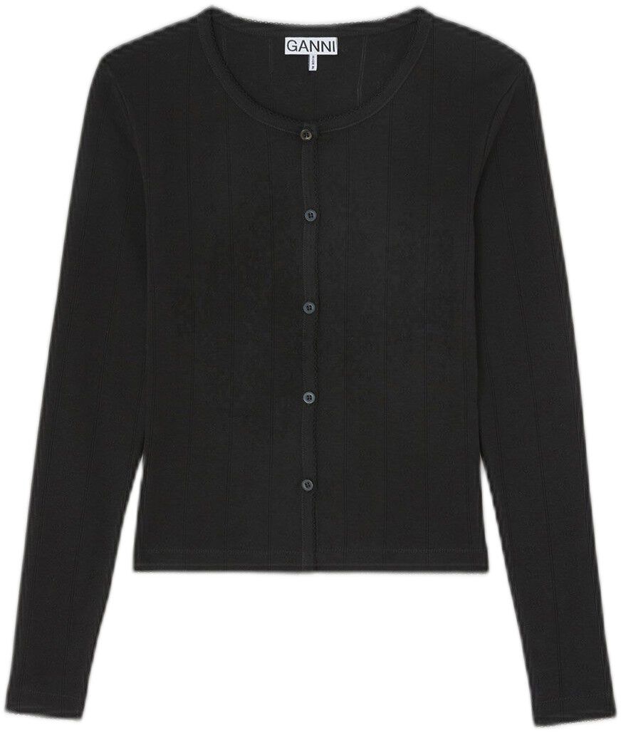 Compact pointelle rib jersey LS But