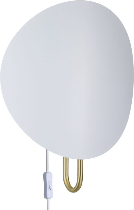 Spargo | Væglampe | Hvid/Messing