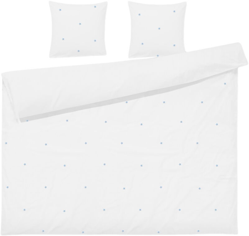 Daisy Senget&oslash;j 200x220 cm hvid/lys bl&aring; DK