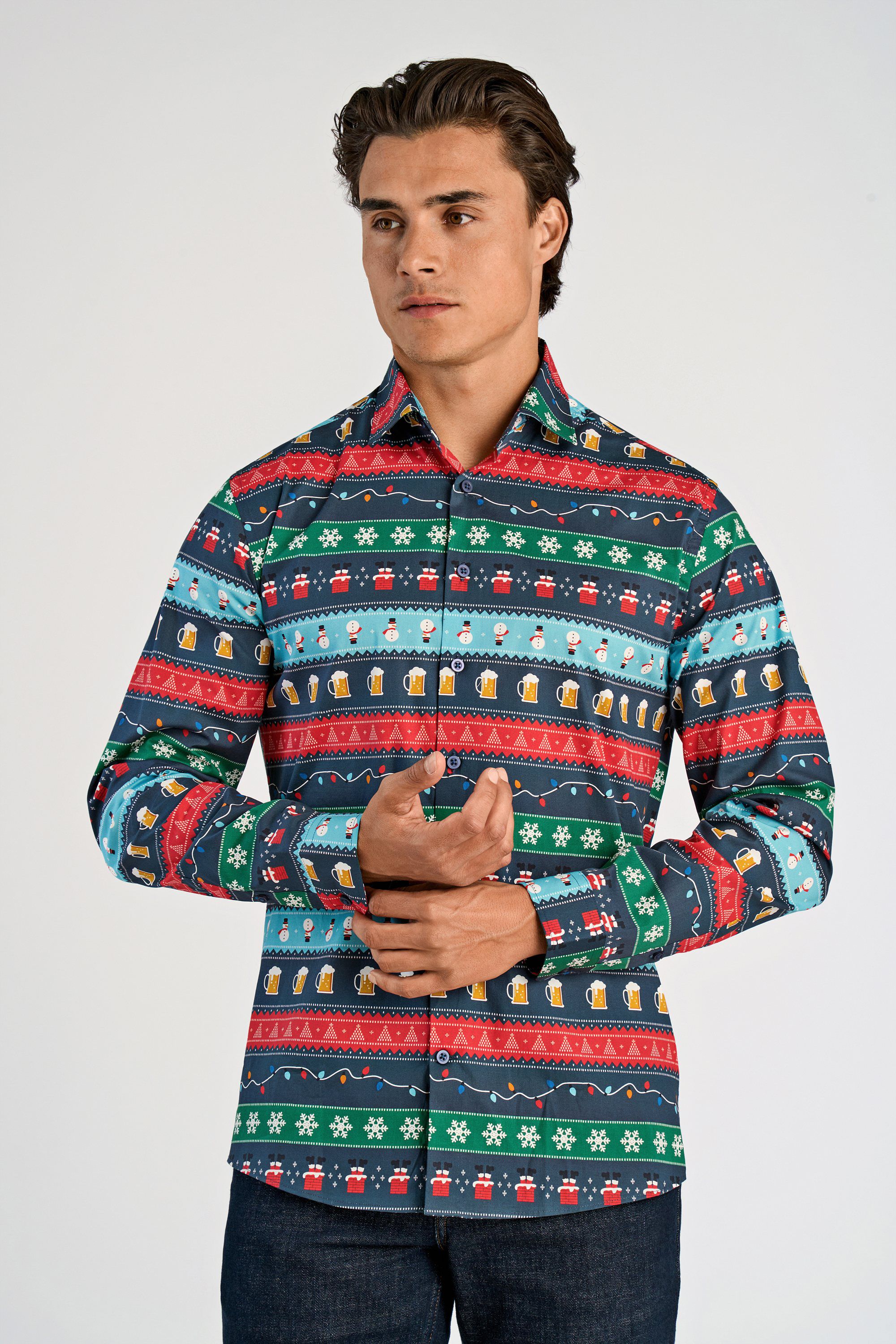 AOP Christmas shirt L/S