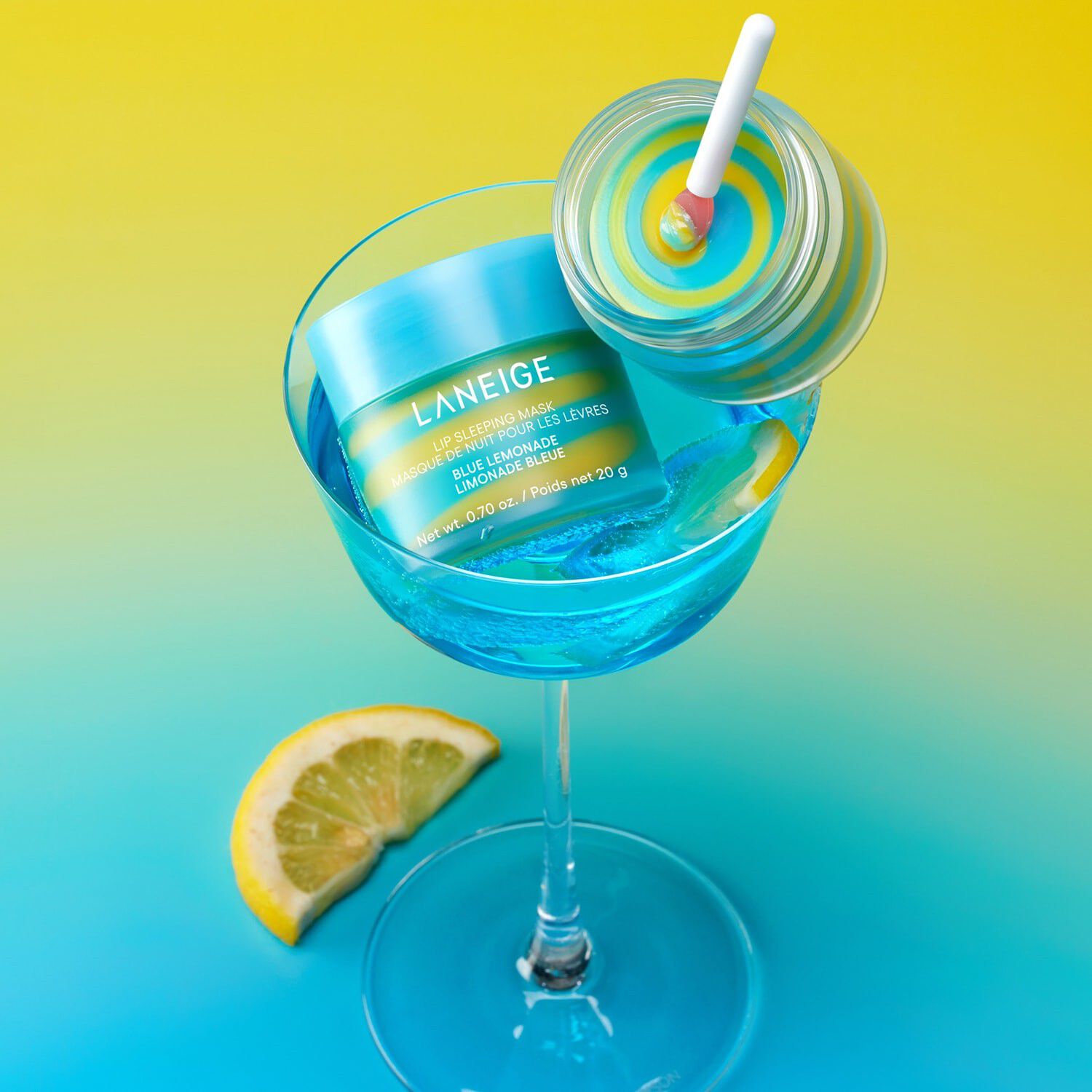 Lip Sleeping Mask Blue Lemonade - Natmaske til l&aelig;berne i limited editi