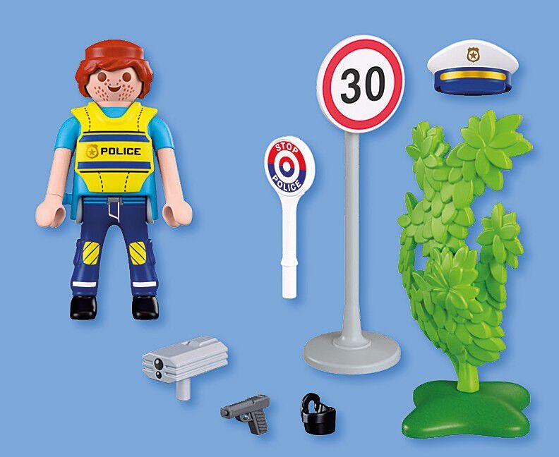 Police officer with speed