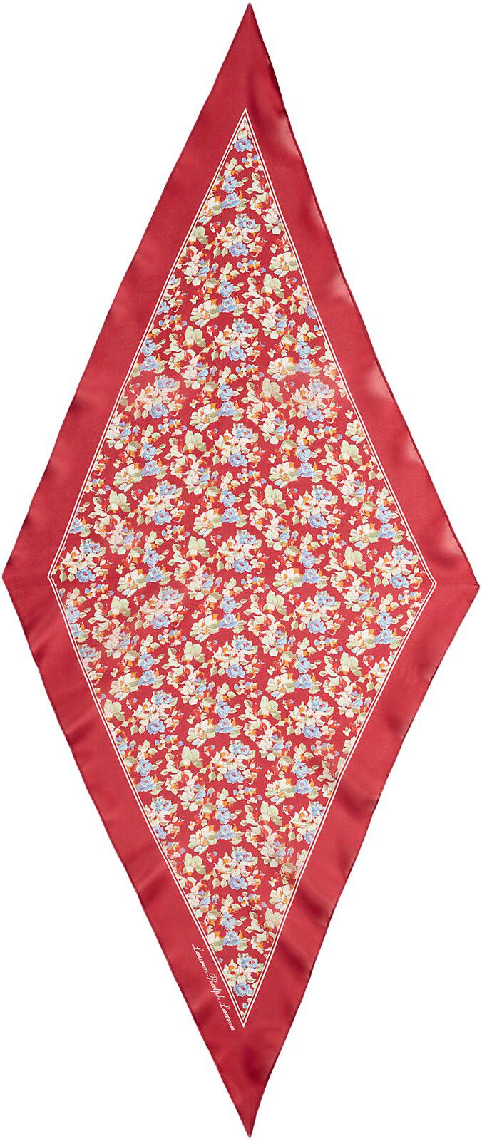 Floral Silk Diamond Scarf