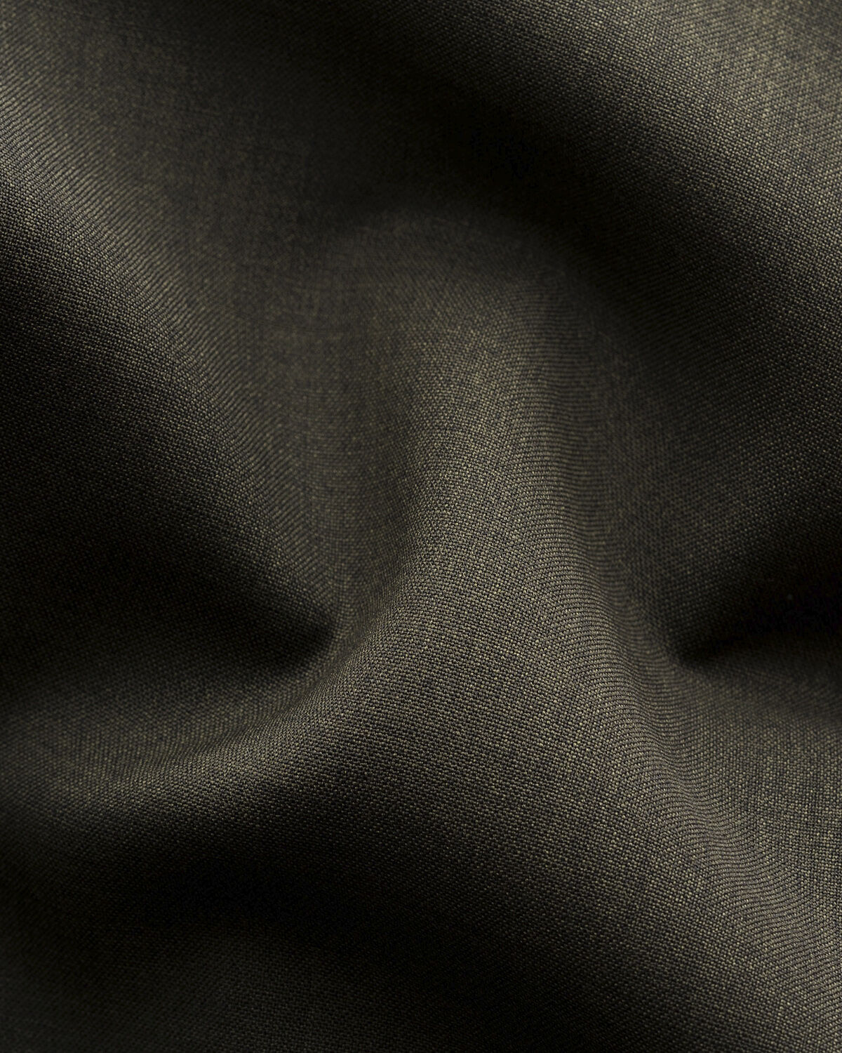 Slim Fit Dark Green Solid Merino Wool Shirt