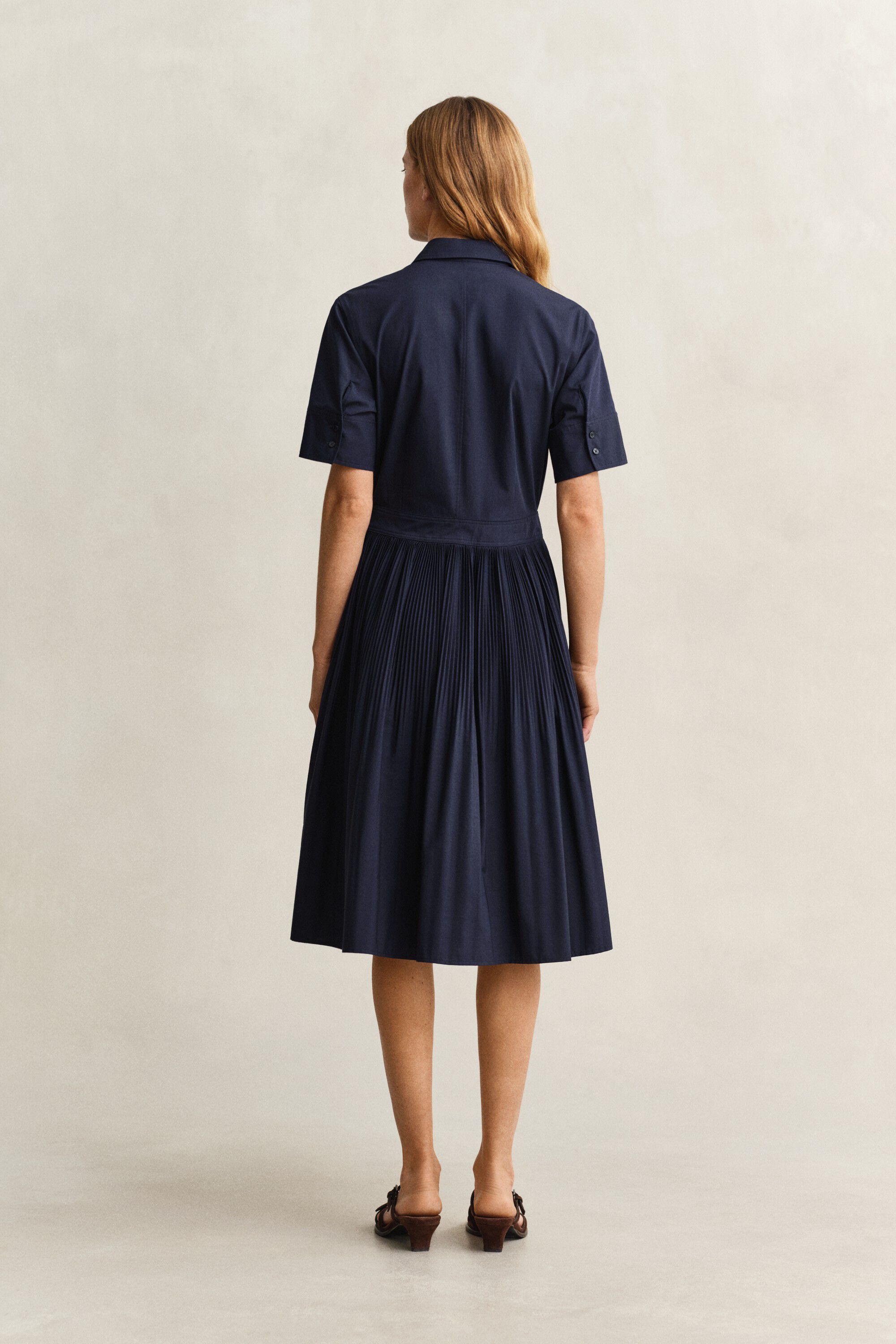 CTN PLEATED SS SHIRT DRESS