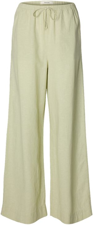 SLFLUISA MW WIDE LINEN BLEND PANT N