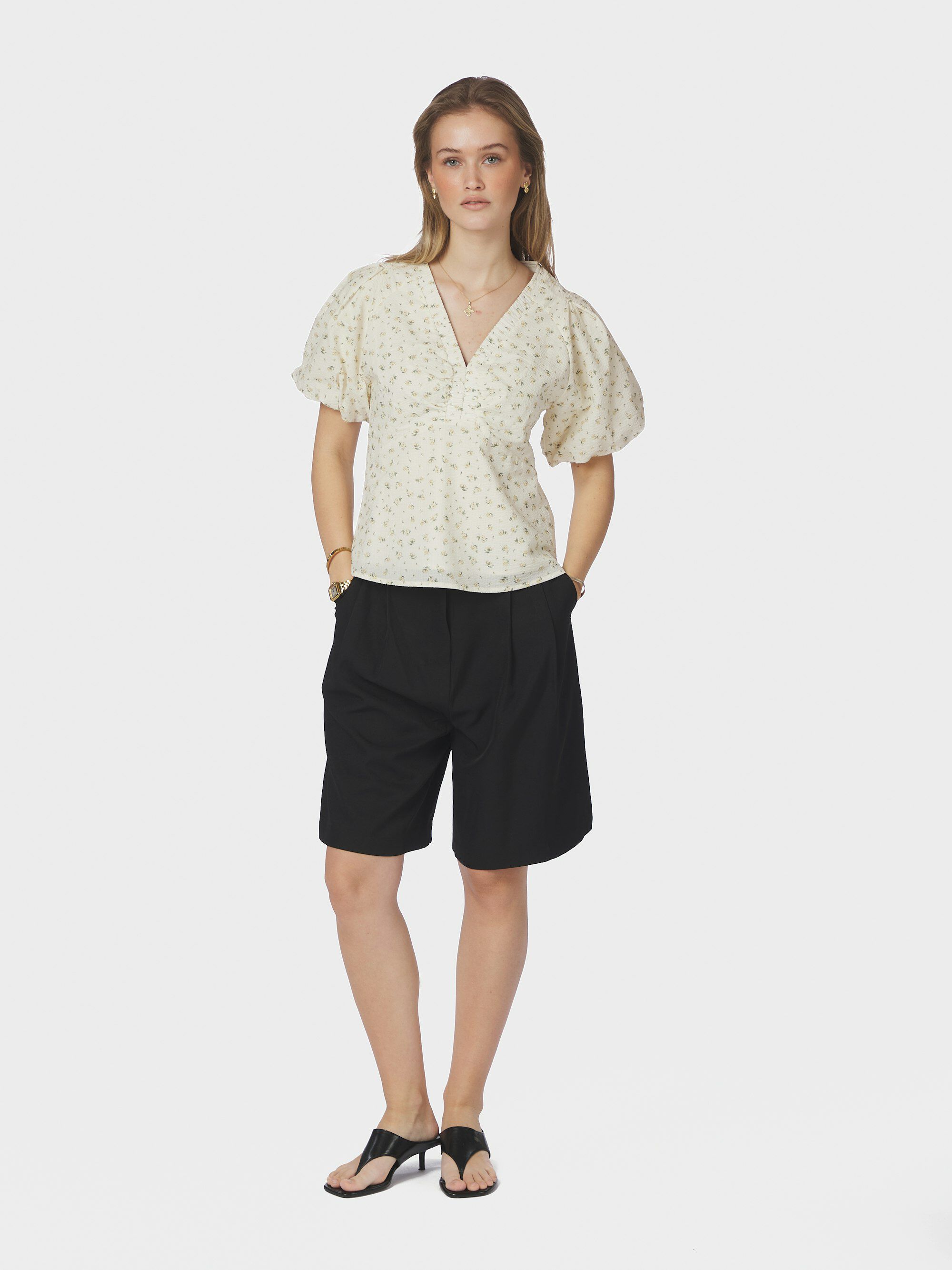 Irina Small Rose Flower Blouse