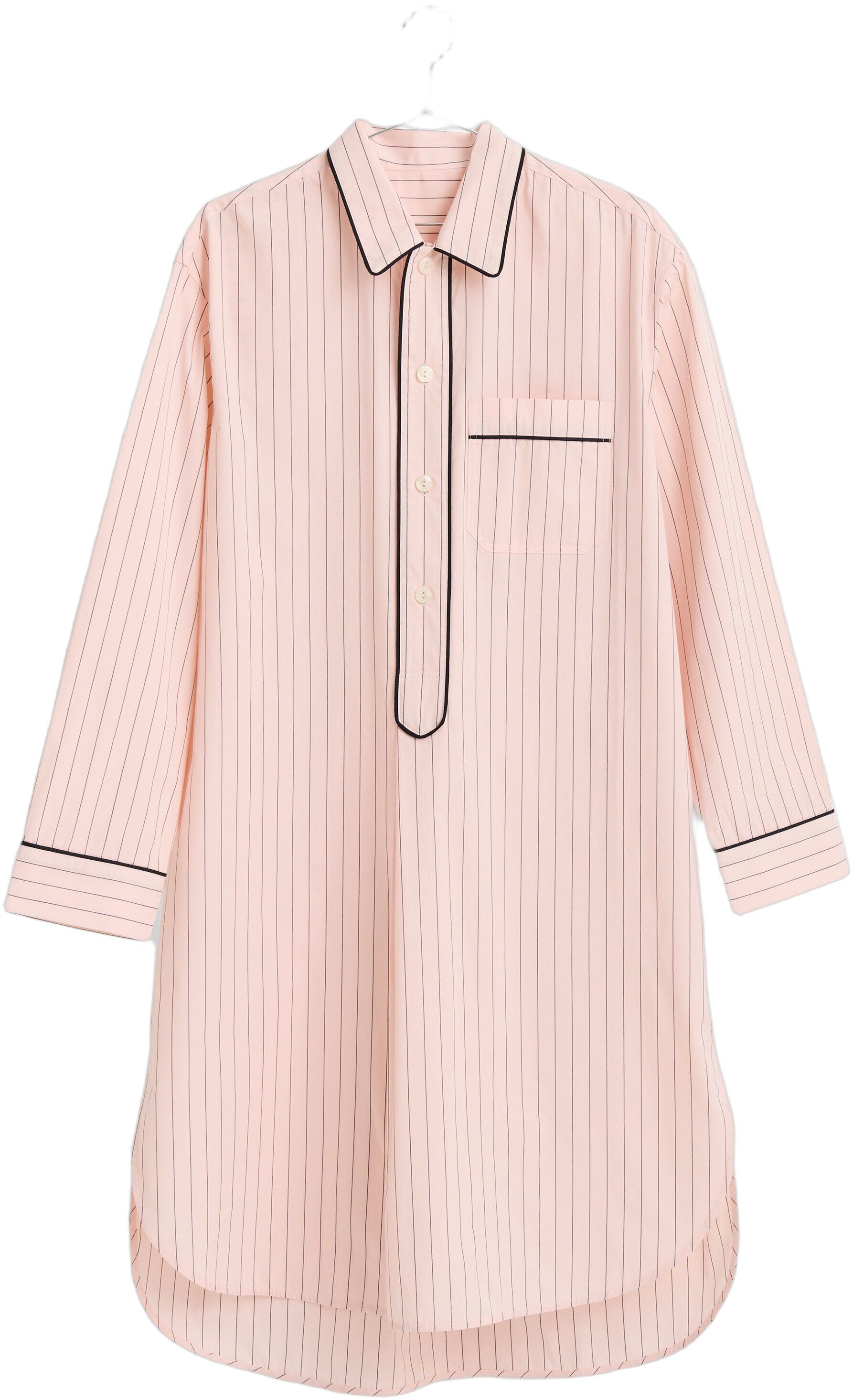 Fineline Long Nightshirt-S/M-Soft pink