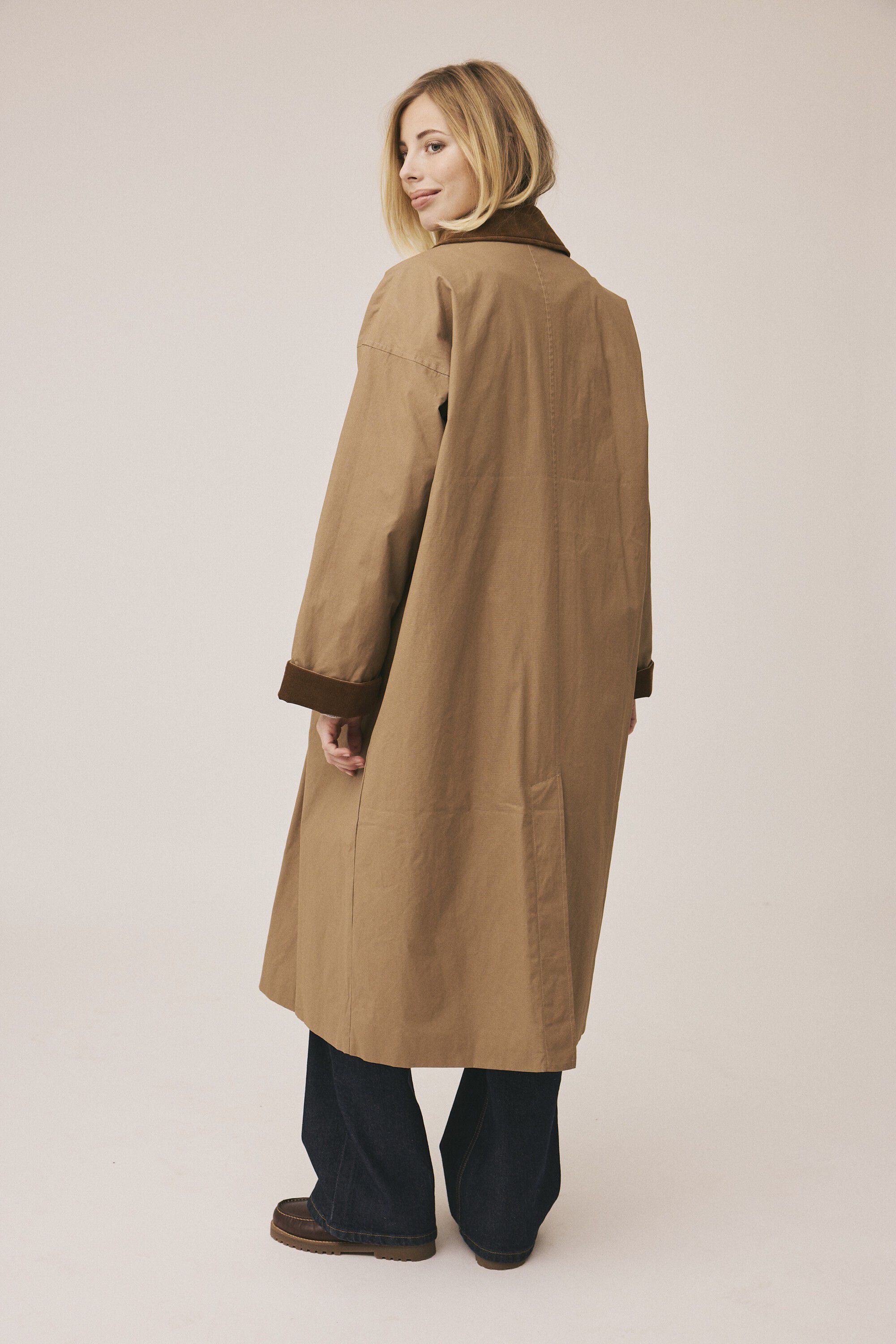 Emmy 1 coated jakke med fl&oslash;jskanter - GRS