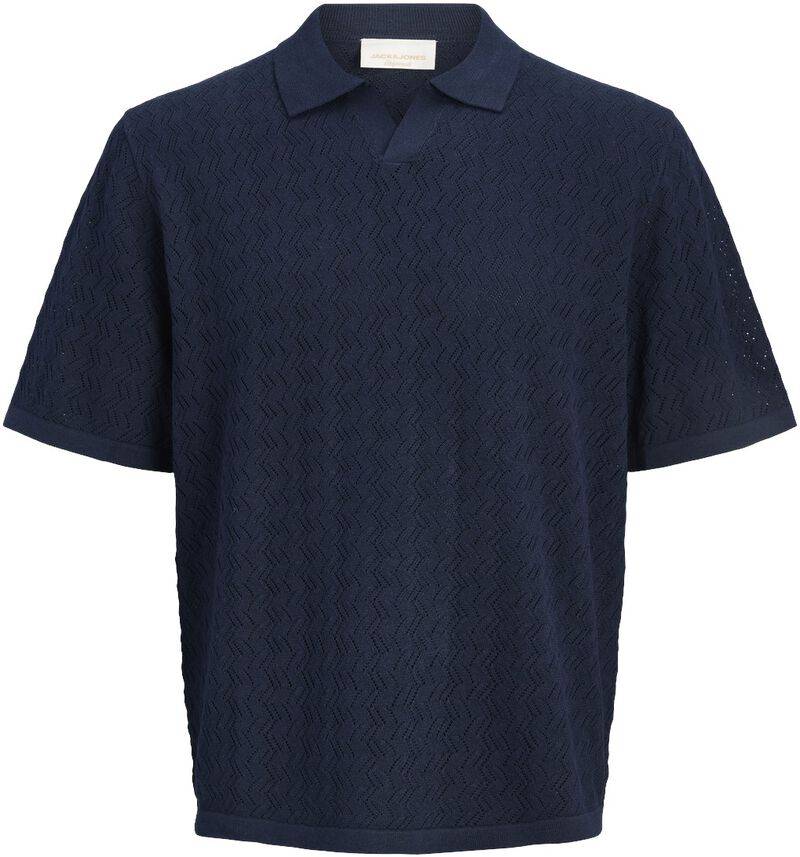 Jortyler Knit Ss Split Neck Polo Sn