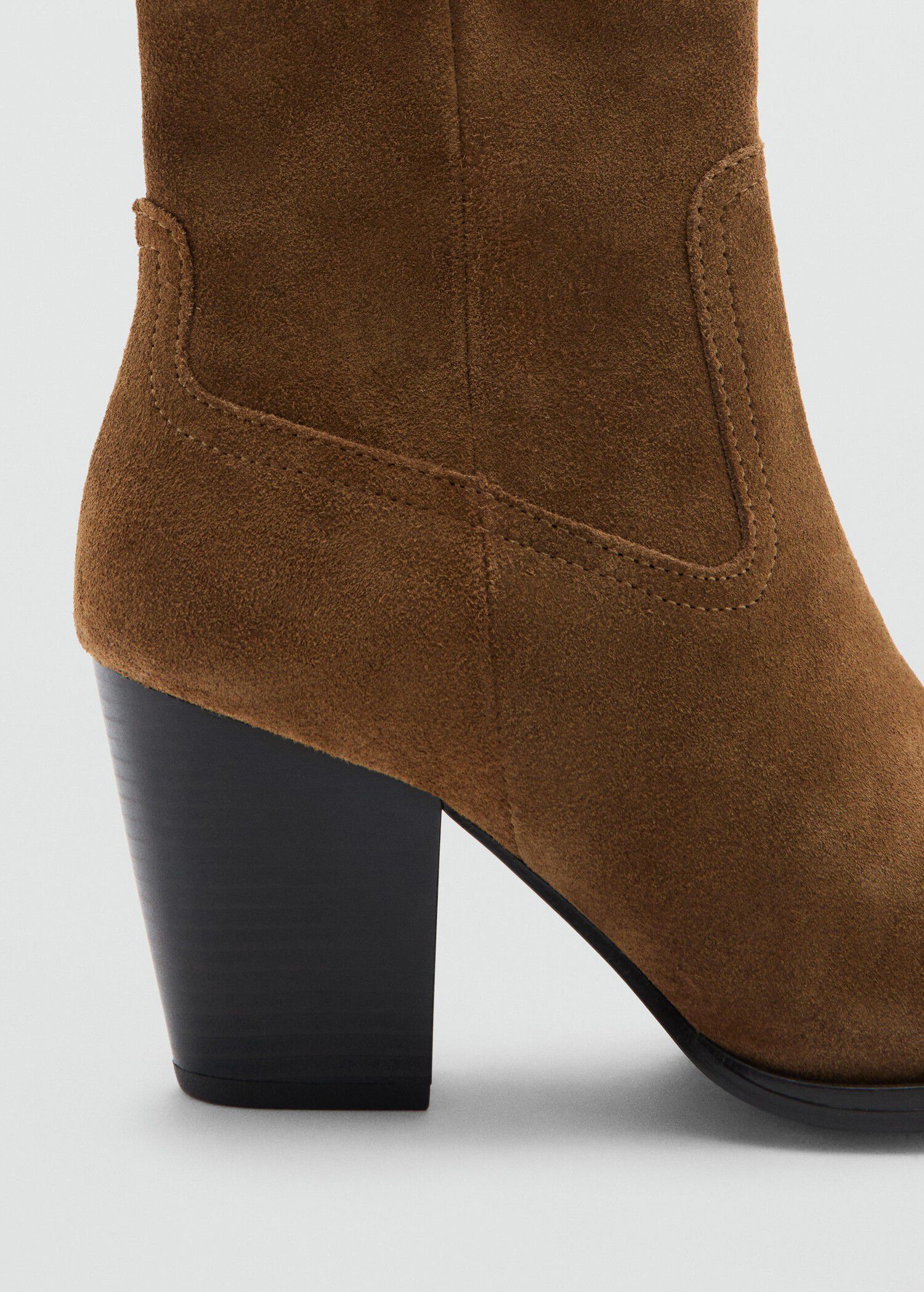 Suede block-heel boots