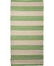 stripe/natur-grøn, tæppe