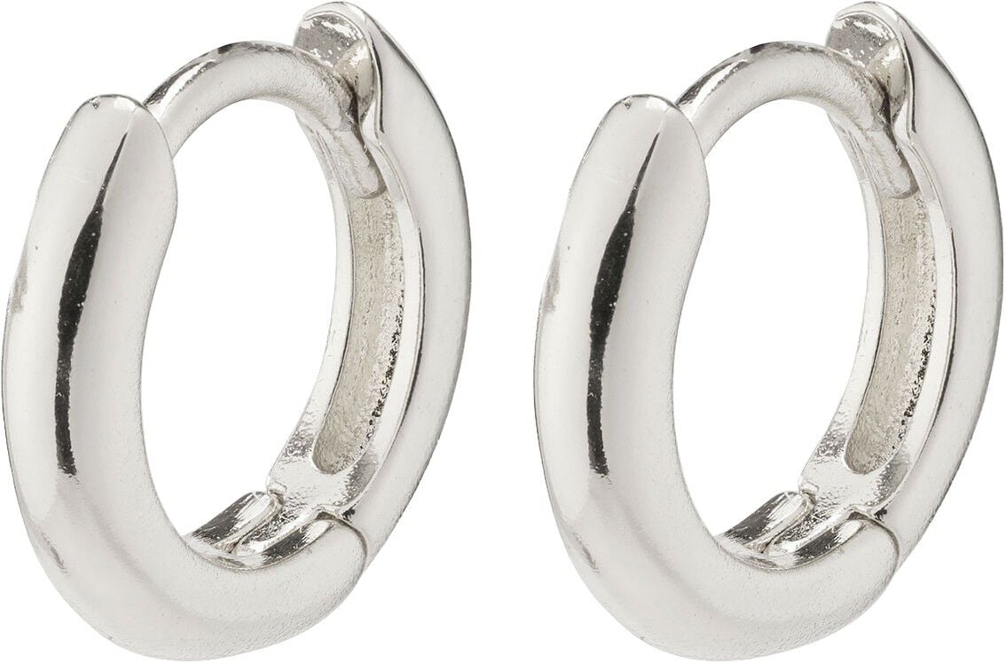 TYRA chunky mini hoop earrings silver-plated