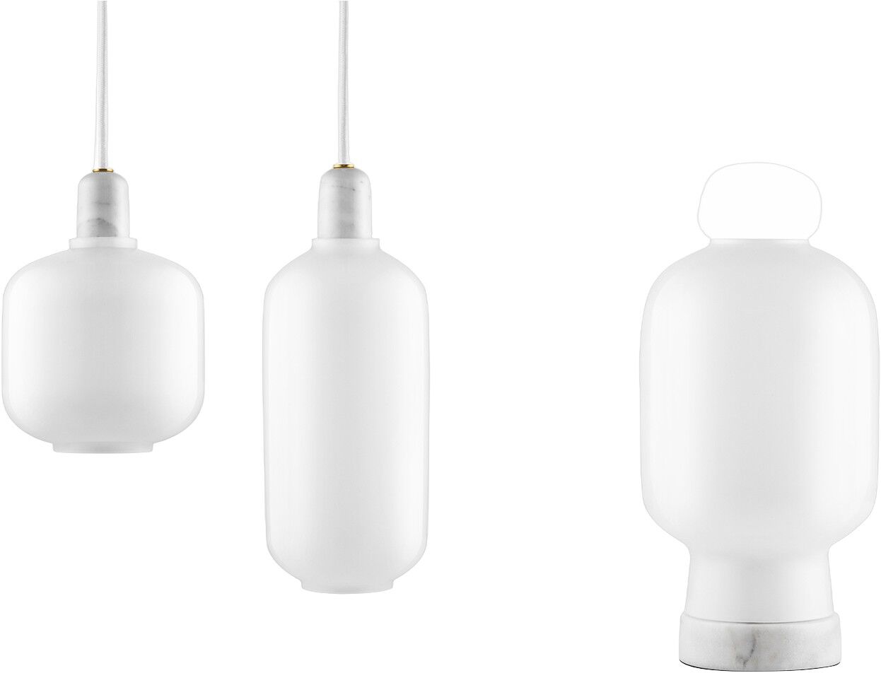 Amp bordlampe hvid