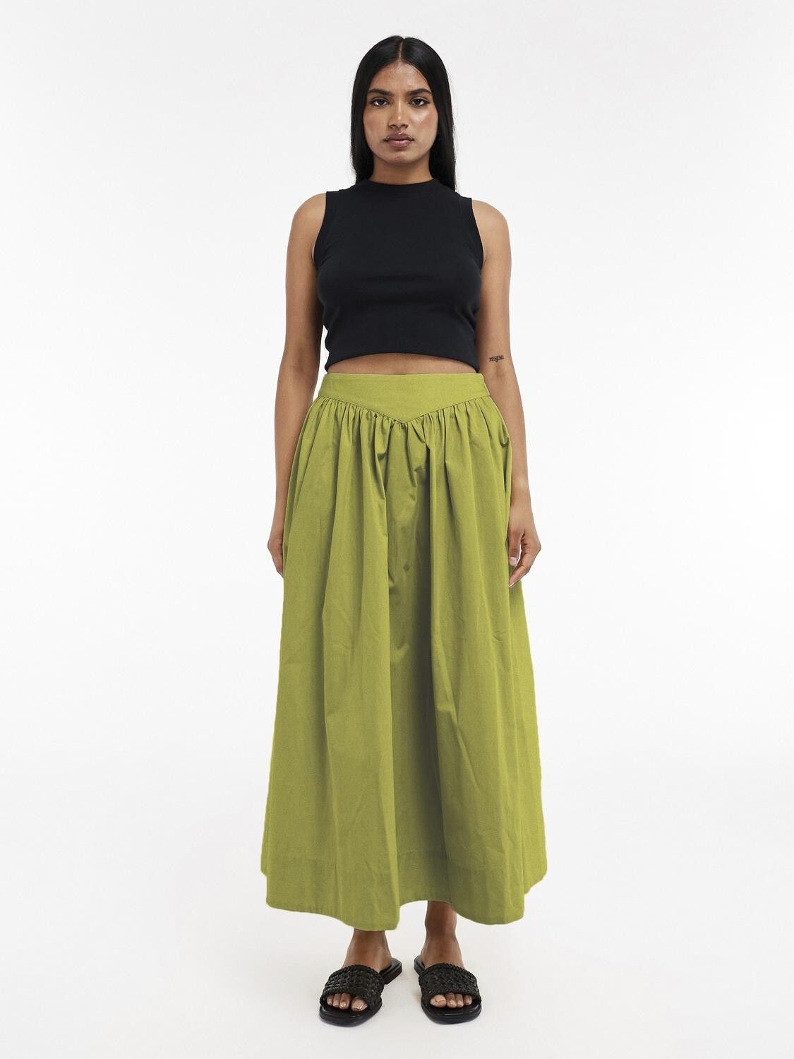 TSSALLY LW ANKLE SKIRT WVN