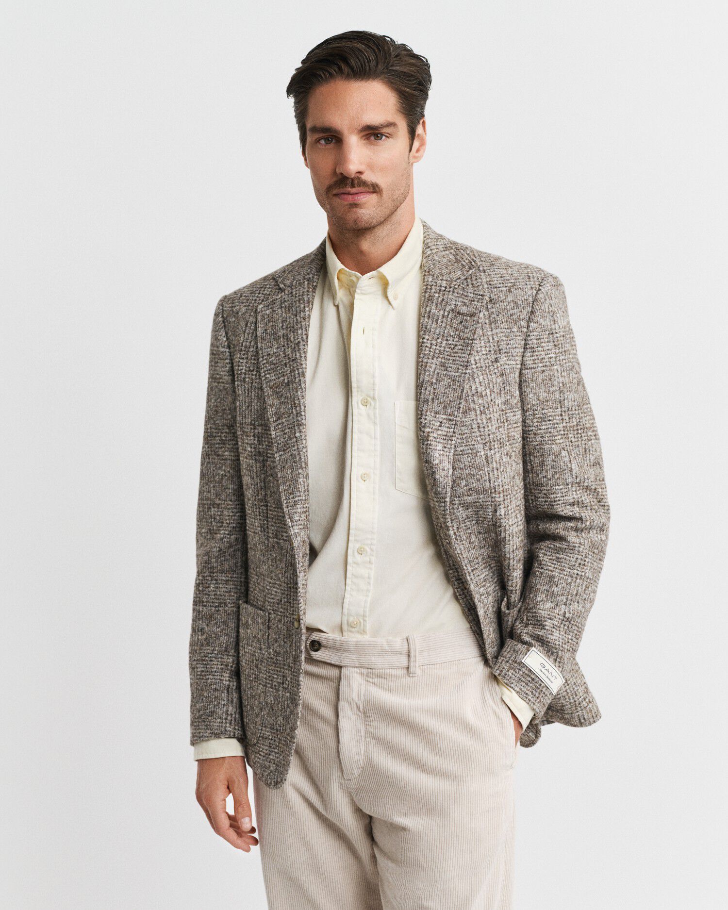 CHECKED KNIT BLAZER