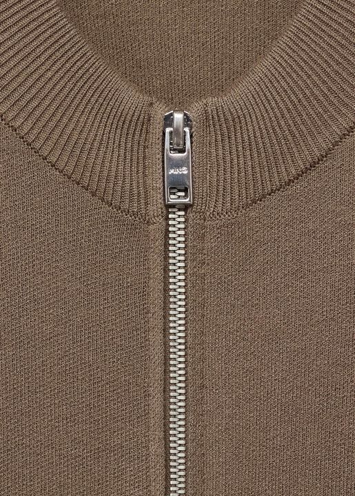 Zipped knit cardigan