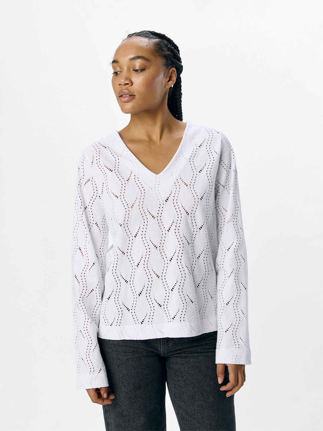 OBJAVA L/S OZ V-NECK TOP DIV