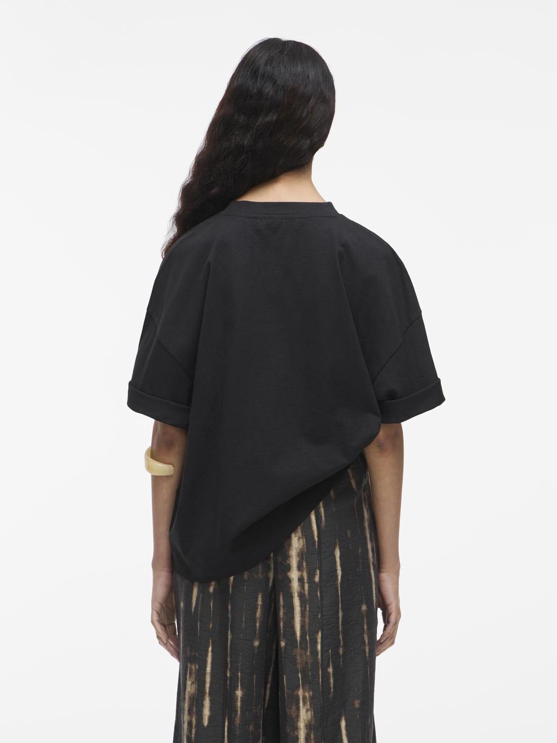 ROUNANNA OVERSIZED 2/4 O-NECK TEE