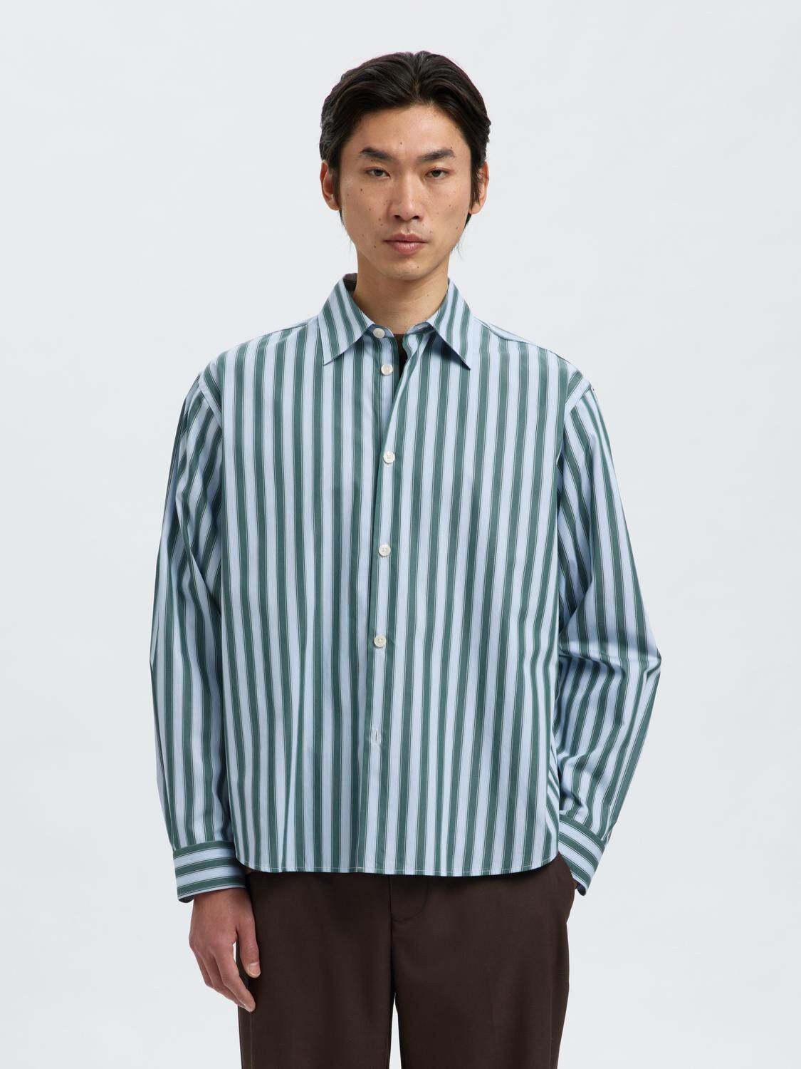 SLHRLXHENRIC STRIPE LS SHIRT